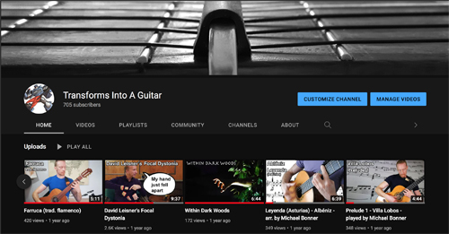 Michael Bonner's YouTube Channel: Transforms Into A Guitar